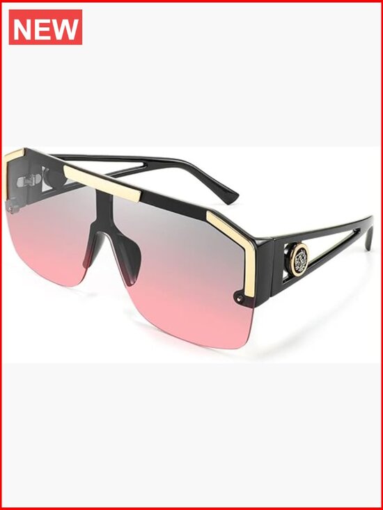 Square Oversized Flat Top Shield Sunglasses UV400 Polycarbonate main image 5